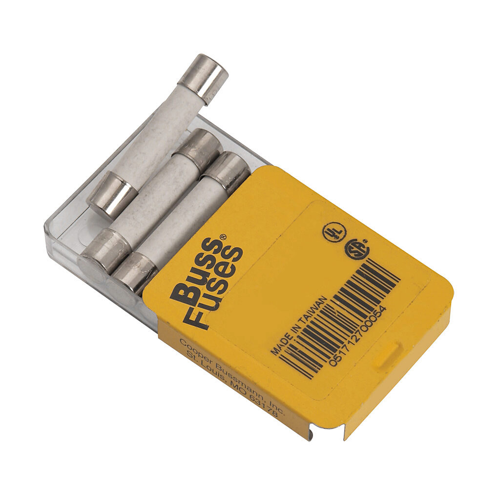 ABC8 - Bussmann fuse, ABC series, small dimension, fast-acting, 8A, 250 VAC, ceramic tube. Package of 5. Supplemental, electronic protection applications. Manufacturer part number: ABC-8-R.