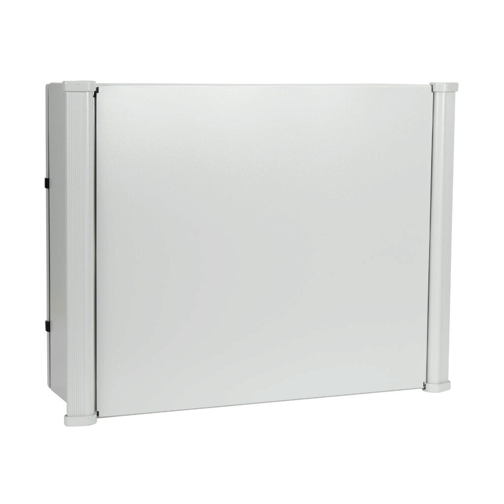 ACE20248LG - Hammond Aluminum Command series HMI Enclosure, NEMA 12/13, 20 x 24 x 8in (HxWxD), suspension mount, aluminum, RAL 7035 light gray, powder coat finish, single-door, 1/4-turn semi-flush.