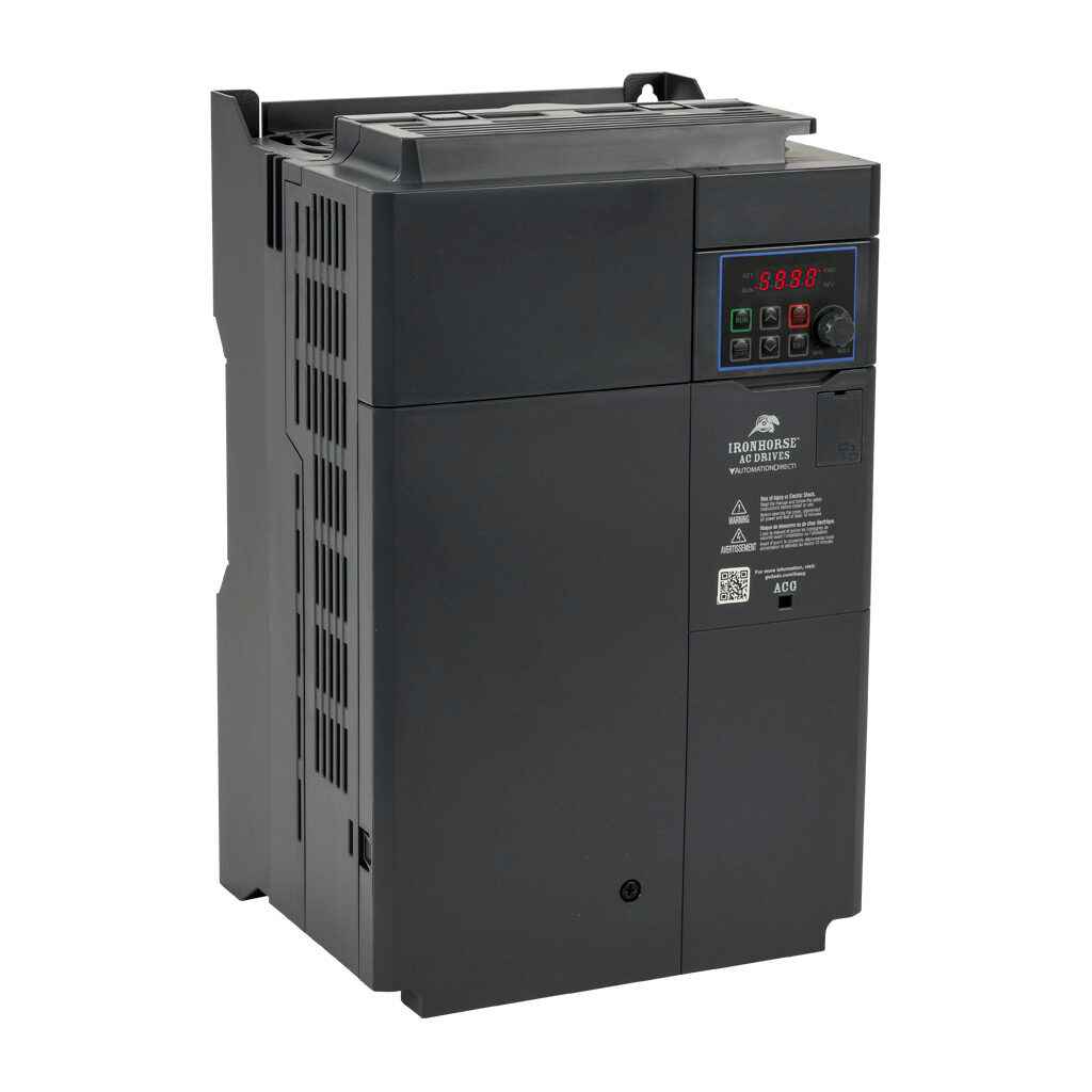 ACG-2020 - IronHorse ACG series AC general purpose drive, enclosed, 230 VAC, 20hp with 3-phase input, 10hp with 1-phase input, SVC or V/Hz mode, F frame, RS-485, integrated dynamic braking. Optional EtherNet/IP and Modbus TCP card available.