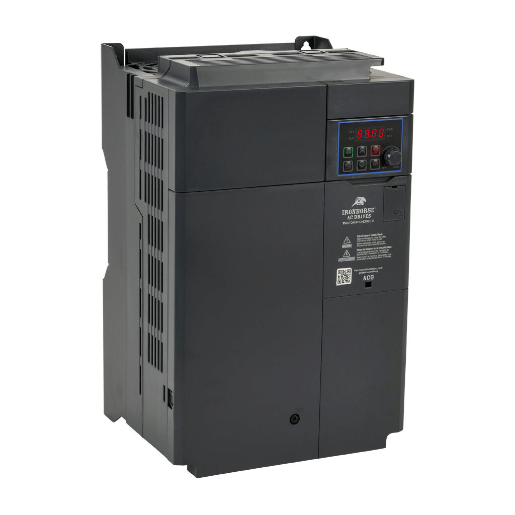 ACG-4025 - IronHorse ACG series AC general purpose drive, enclosed, 460 VAC, 25hp with 3-phase input, 10hp with 1-phase input, SVC or V/Hz mode, F frame, RS-485, integrated dynamic braking. Optional EtherNet/IP and Modbus TCP card available.