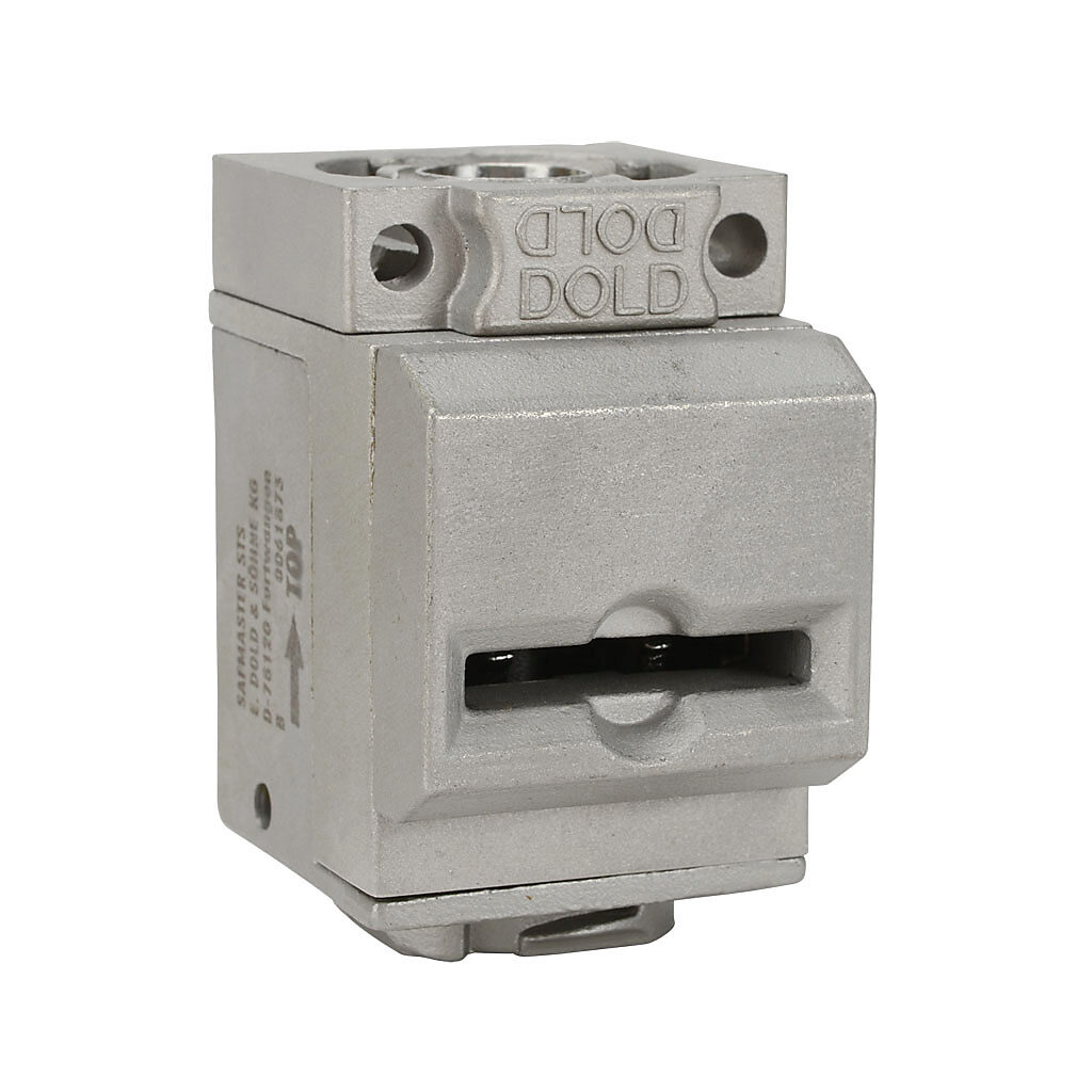 ACTUATOR-SET-B - Dold Safemaster series actuator, gate actuator module, 316 stainless steel. For use with Safemaster trapped key interlock systems. Bayonet mounting ring included.