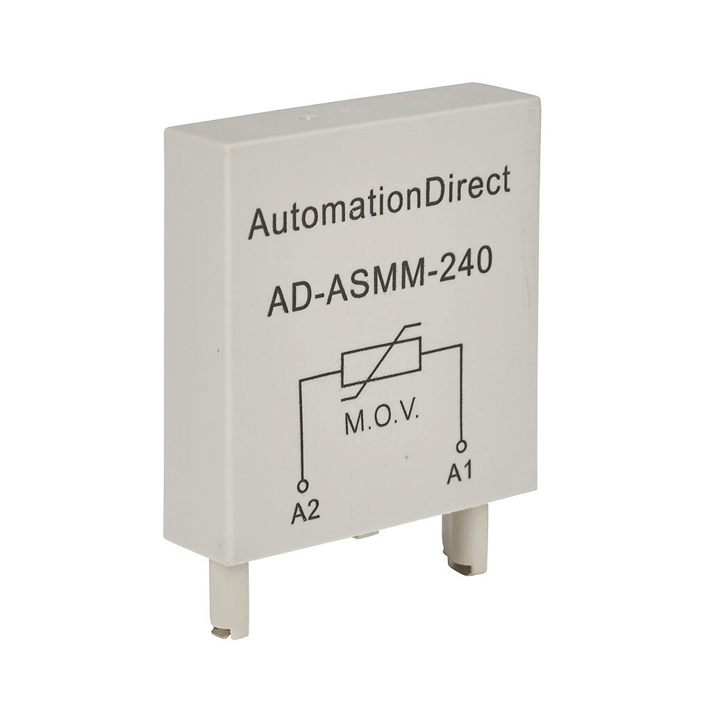 AD-ASMM-240 - AutomationDirect MOV module, 240 VAC coil voltage. Package of 5. For use with 783, 784 and 750 series relays.