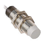 AK1-A0-4A - Micro Detectors inductive proximity sensor, tubular, 18mm diameter x 50mm body, nickel-plated brass housing, NPN/PNP, N.O. output, 12mm sensing distance, non-flush, 300 Hz switching frequency, IP67, pigtail.