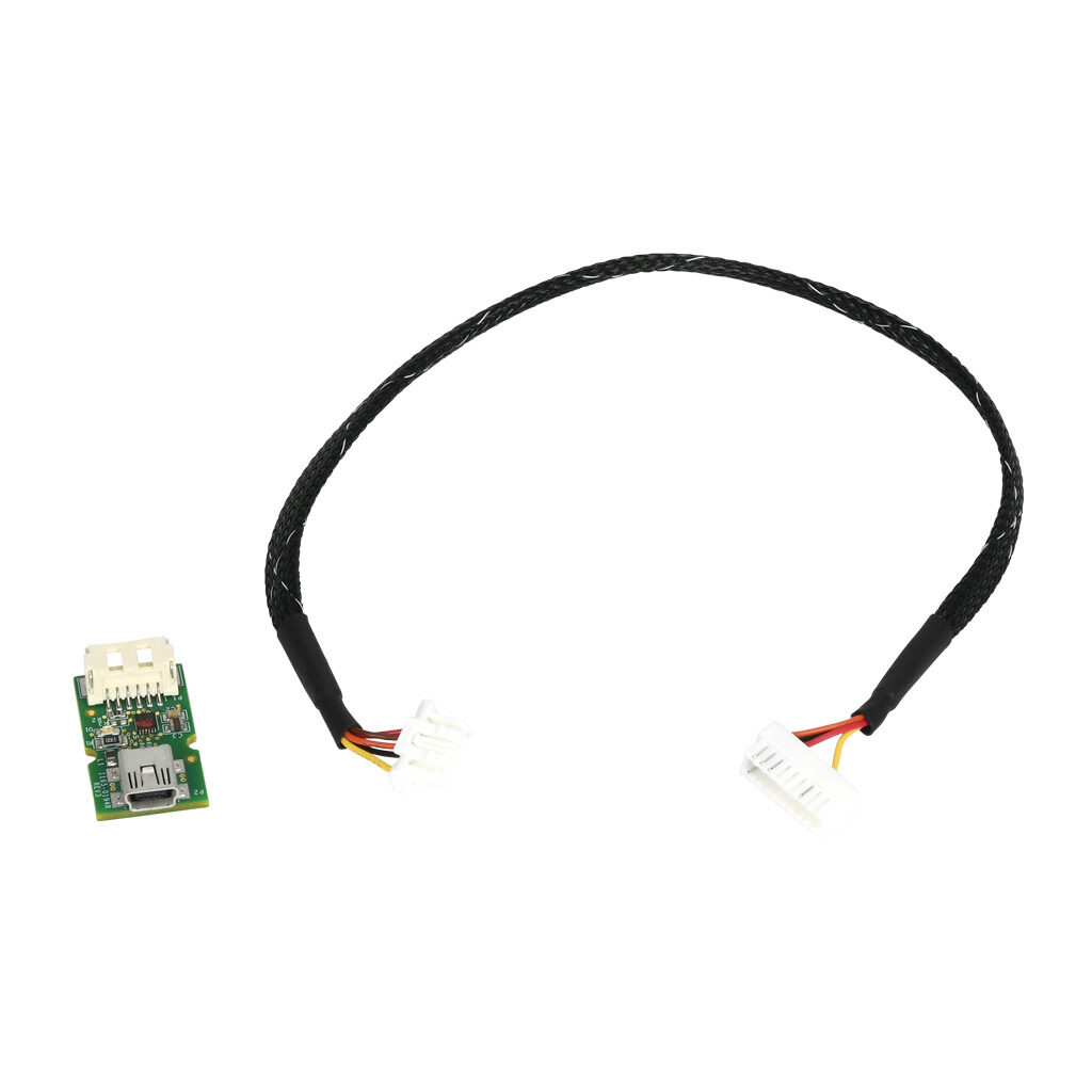 AMT-PGRM-18C - Same Sky programming cable, miniB-USB to 18-pin connector, 1ft cable length. For use with Same Sky AMT13 and AMT33 encoders. Requires USB A to miniB-USB cable.