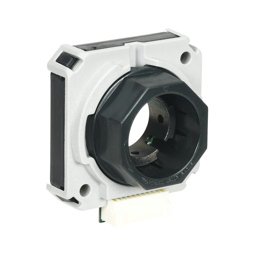 AMT132Q-V - Same Sky AMT13 series incremental (quadrature) rotary modular kit encoder, 5 VDC, radial exit, line driver (differential) output, up to 4096 ppr, software configurable. For use with NEMA 34 dual shaft motors.