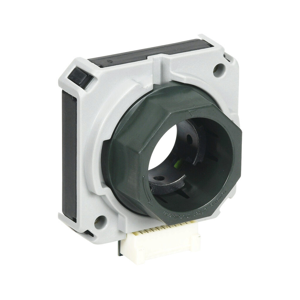 AMT332S-V - Same Sky AMT33 series incremental (quadrature)/commutation rotary modular kit encoder, 5 VDC, radial exit, push-pull (totem) encoder output, up to 4096 ppr, software configurable, push-pull (totem) commutation output. For use with NEMA...