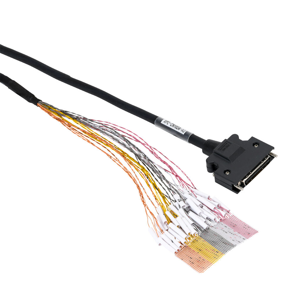 APC-CN102A-AD - LS Electric control cable, 50-pin connector to pigtail, 6.5ft/2m cable length. For use with all LS Electric L7C and L7P series drives.