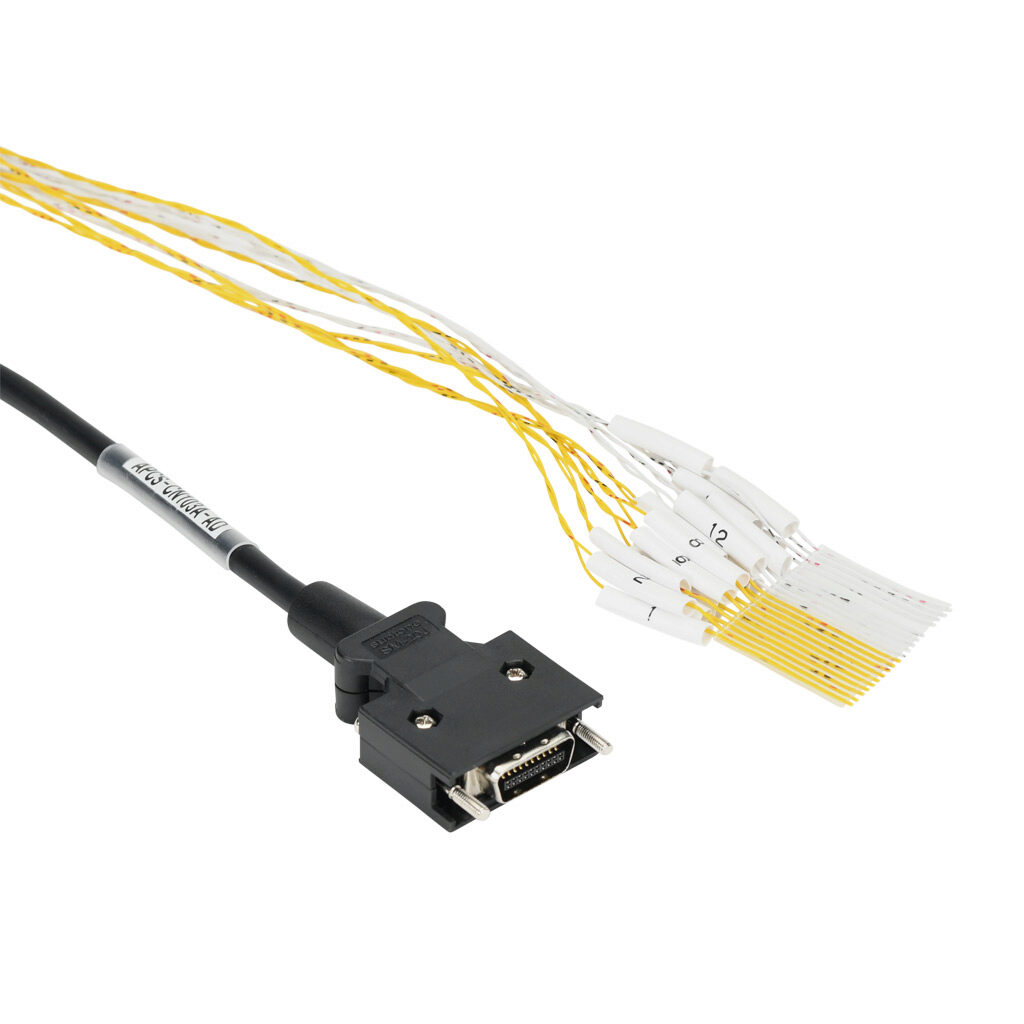 APCS-CN103A-AD - LS Electric control cable, 20-pin connector to pigtail, 9.8ft/3m cable length. For use with all LS Electric iX7 series drives.