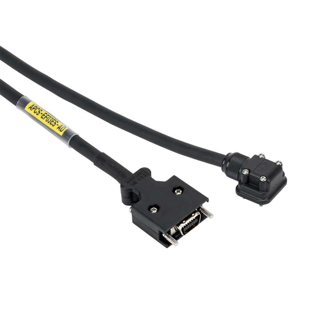 APCS-EF03ES-AD - LS Electric encoder feedback flex cable, mating connectors, 9.8ft/3m cable length. For use with 100W-1 kW LS Electric FBL/FCL series servo motors.