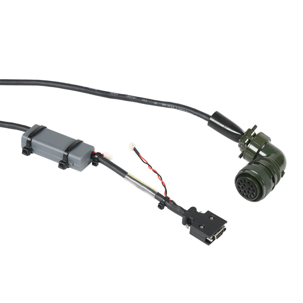 APCS-EF10DS1-AD - LS Electric encoder feedback flex cable, mating connectors, 32.8ft/10m cable length. For use with all LS Electric APM-FE and APM-FF series servo motors. (1) AA ER6V lithium battery included.