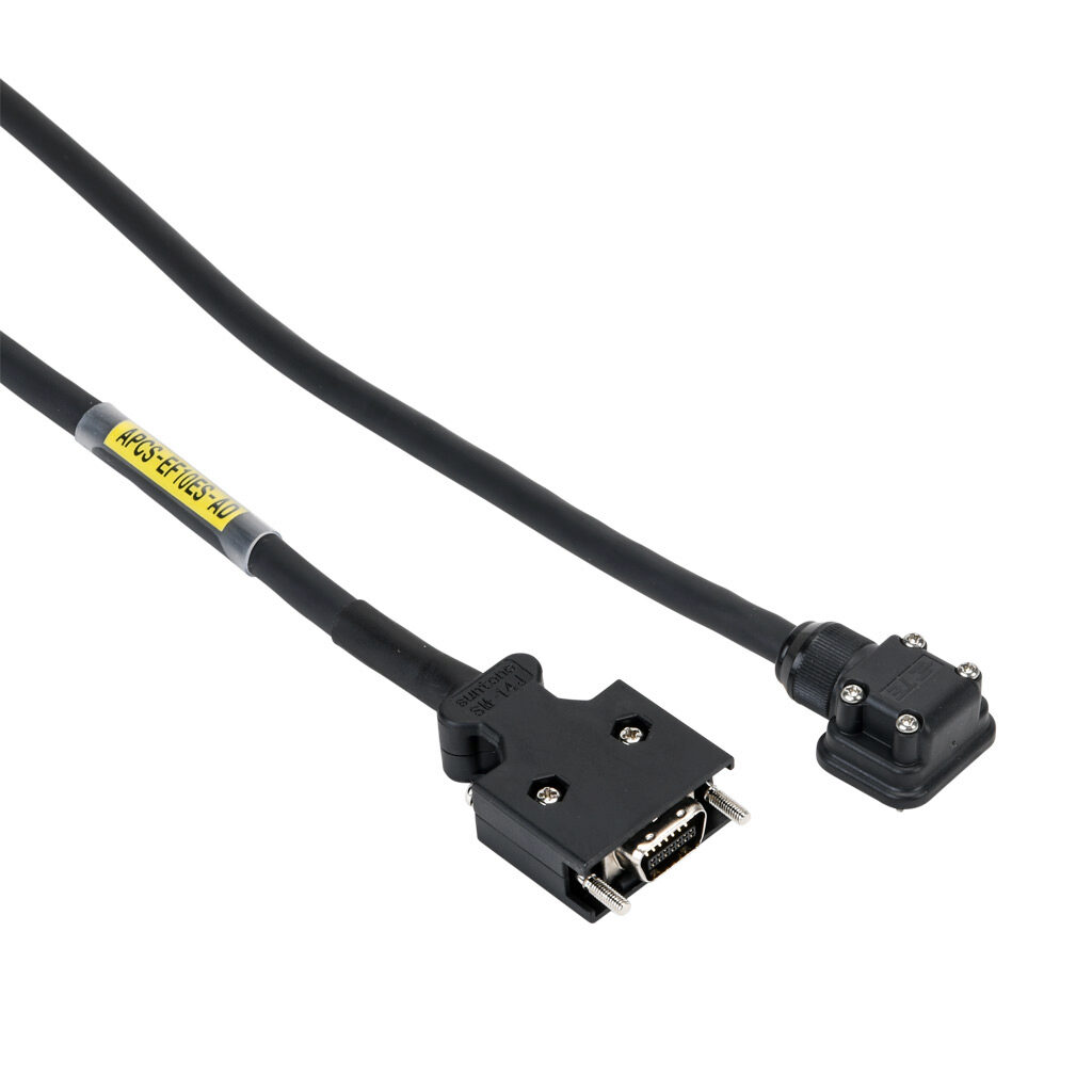 APCS-EF10ES-AD - LS Electric encoder feedback flex cable, mating connectors, 32.8ft/10m cable length. For use with 100W-1 kW LS Electric FBL/FCL series servo motors.