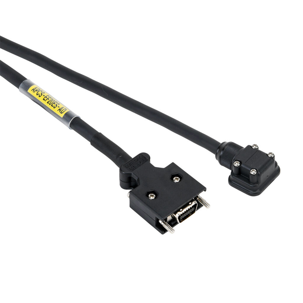 APCS-EF20ES-AD - LS Electric encoder feedback flex cable, mating connectors, 65.6ft/20m cable length. For use with 100W-1 kW LS Electric FBL/FCL series servo motors.