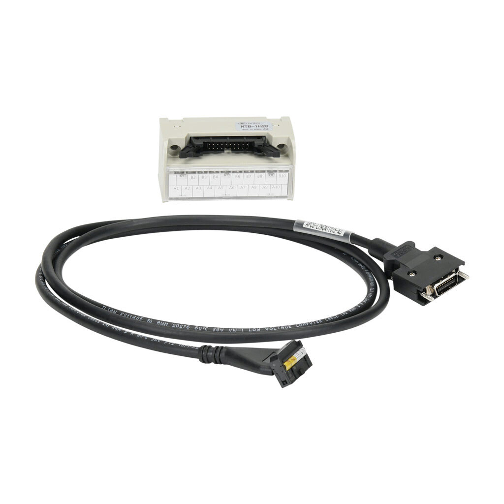 APCS-L7NCN1T015-AD - LS Electric CN1 feedthrough terminal block, 20-pole, DIN rail mount. For use with all LS Electric iX7 series drives. 4.9ft/1.5m control cable included.