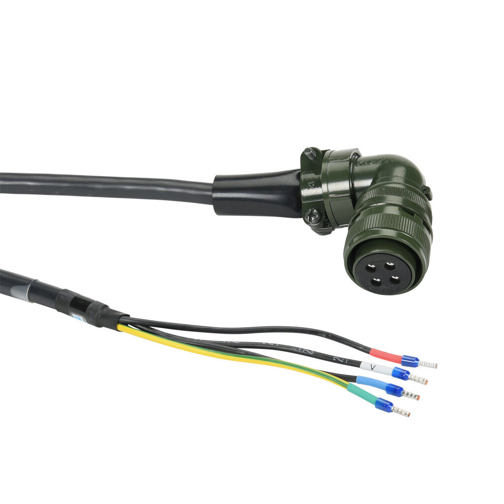 APCS-PF03HSX-AD - LS Electric power flex cable, mating connectors, 9.8ft/3m cable length. For use with LS Electric 230 VAC APM-FE16D and APM-FE22D servo motors without brake.