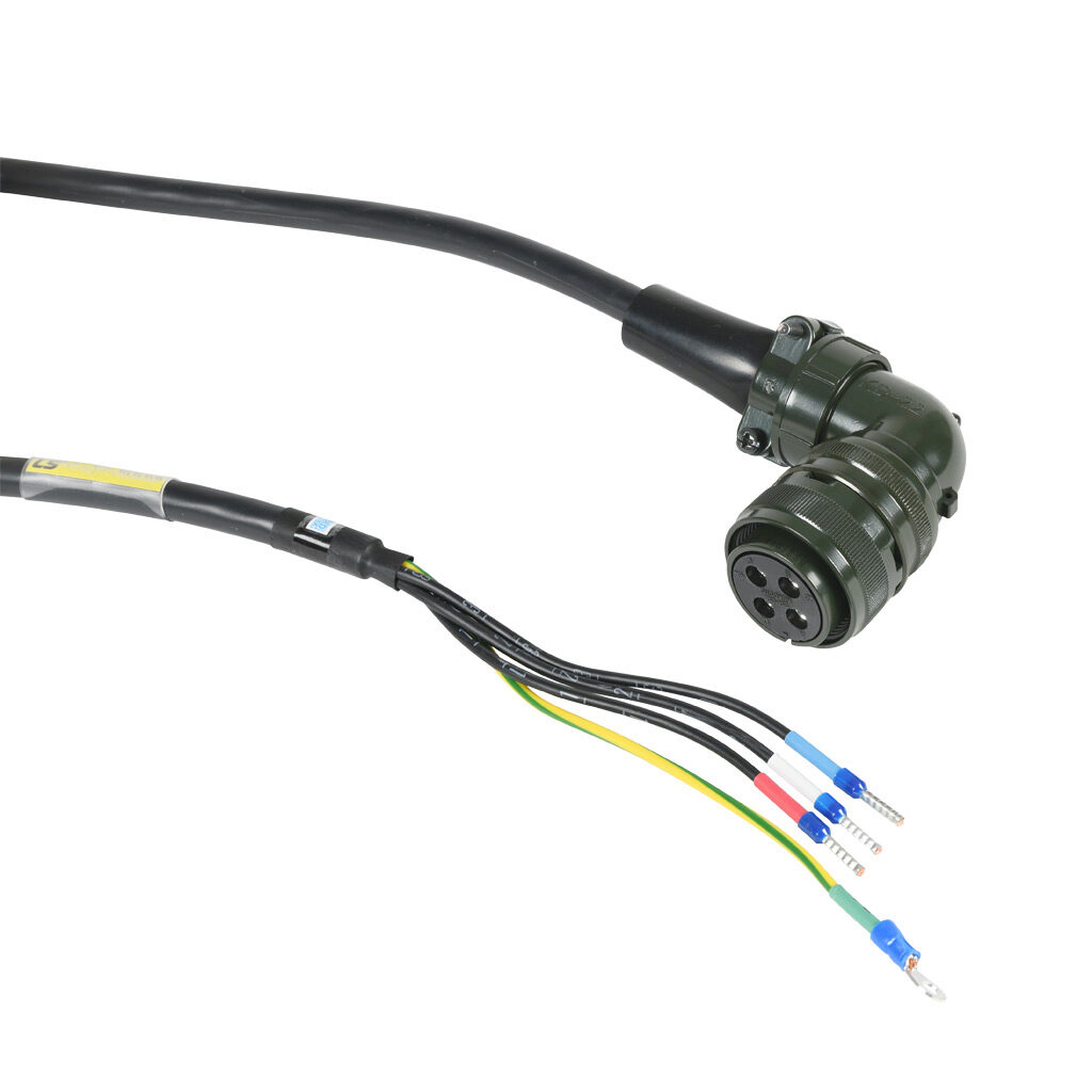 APCS-PF03IS-AD - LS Electric power flex cable, mating connectors, 9.8ft/3m cable length. For use with LS Electric 230 VAC APM-FF35D and 460 VAC APM-FFP35D servo motors without brake.