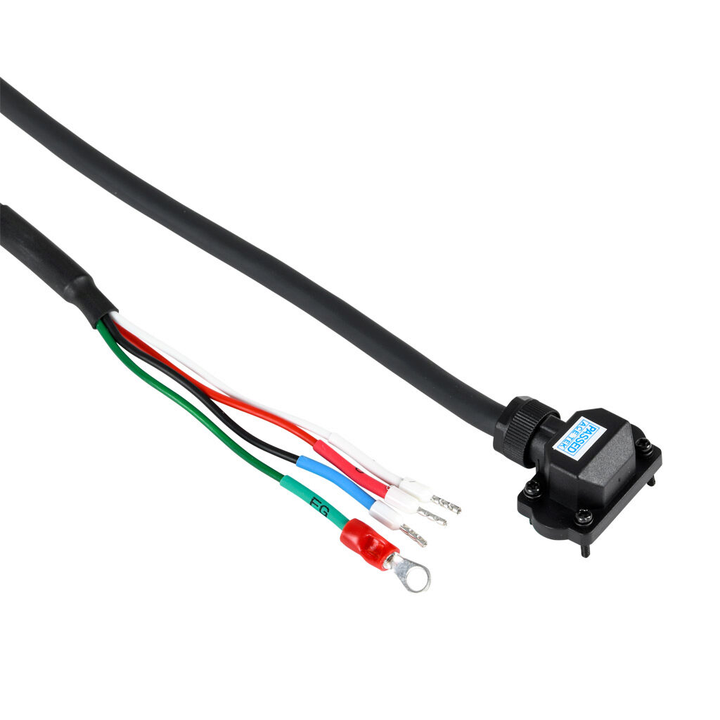 APCS-PF03LSC-AD - LS Electric power flex cable, mating connectors, 9.8ft/3m cable length. For use with 100W-1 kW LS Electric FBL/FCL series servo motors used with L7C series drives.