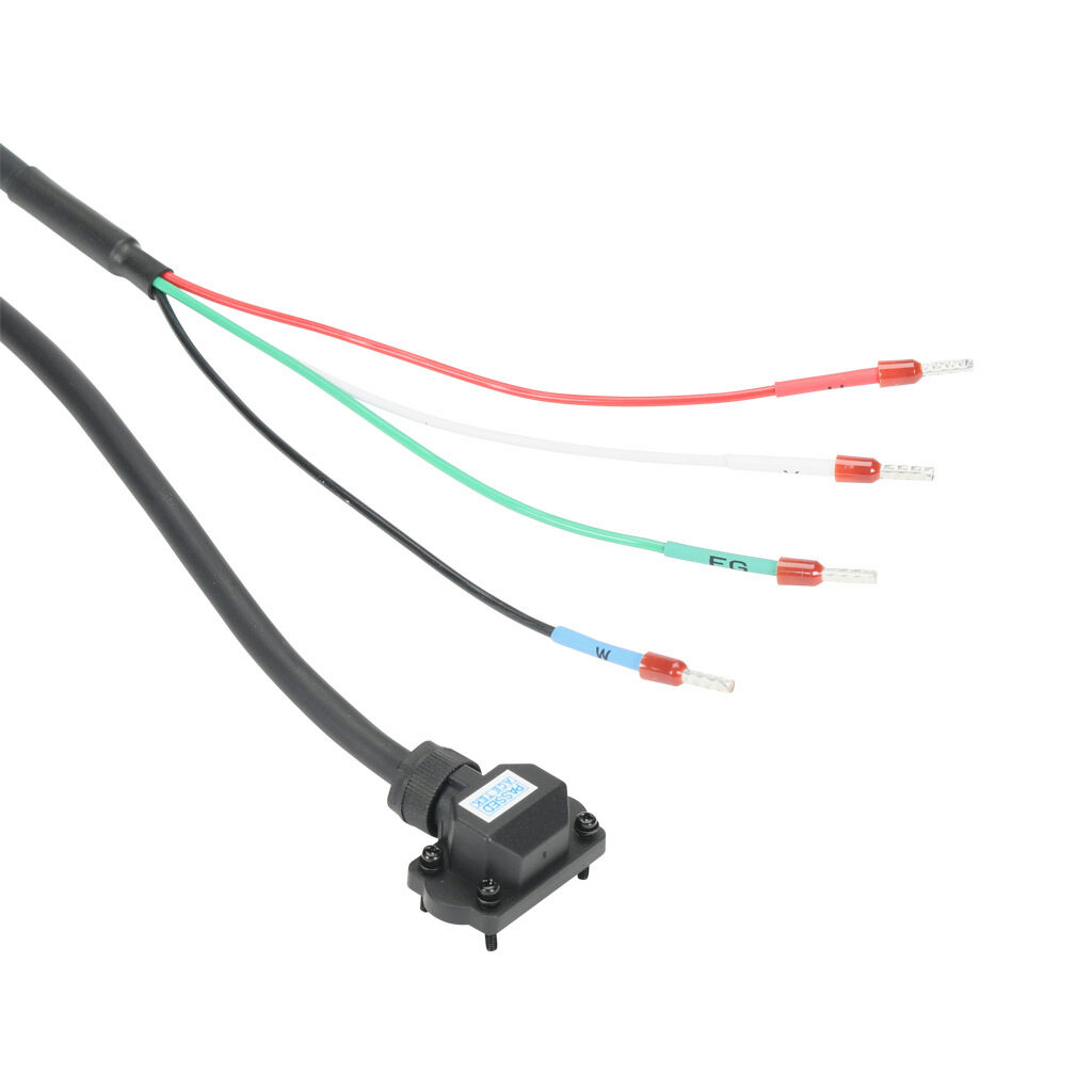 APCS-PF03LSX-AD - LS Electric power flex cable, mating connectors, 9.8ft/3m cable length. For use with 100W-1 kW LS Electric FBL/FCL series servo motors used with iX7 series drives.
