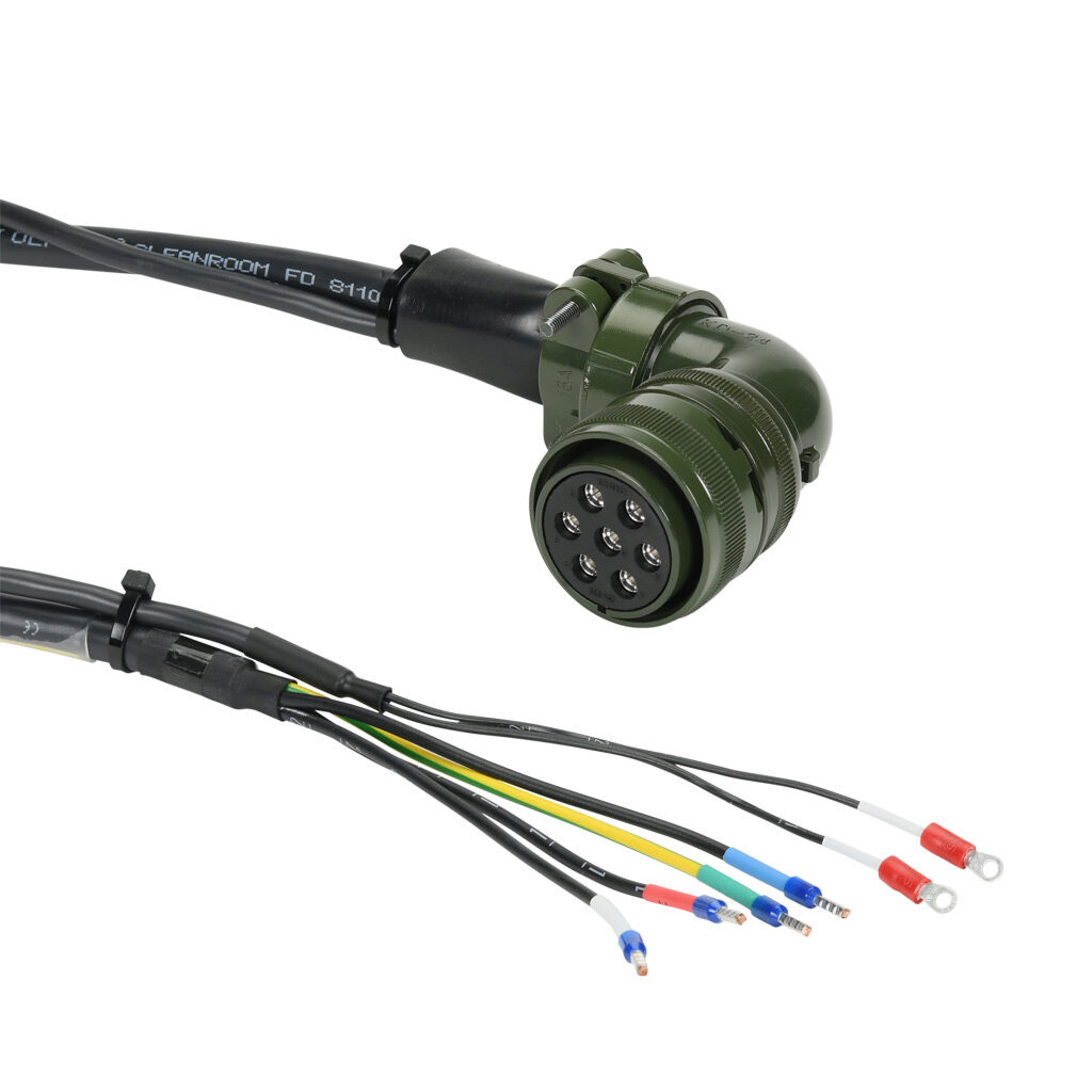APCS-PF03PBX-AD - LS Electric power flex cable, mating connectors, 9.8ft/3m cable length. For use with LS Electric 230 VAC APM-FF35D servo motors with brake.