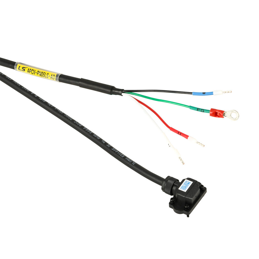 APCV-PN05LS-AD - LS Electric power cable, mating connectors, 16.4ft/5m cable length. For use with all LS Electric PHOX series drives.