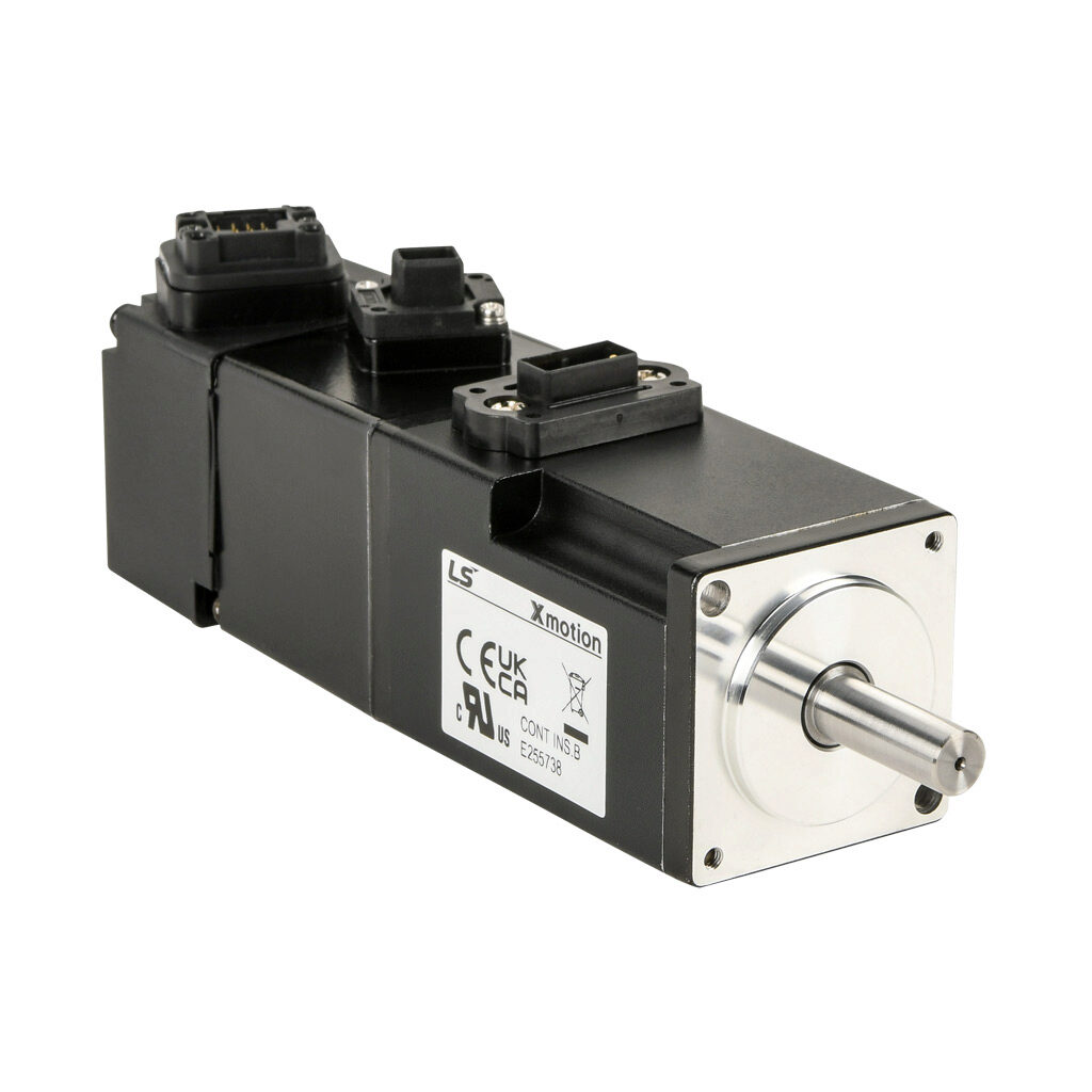 APMC-FAL01AM8N2-8-AD - LS Electric low inertia DC brushless servo motor, 100W, 3-phase input, 18-bit (262144 ppr) encoder, integrated brake. For use with LS Electric PHOX-03-080NS-AD 3A drive.