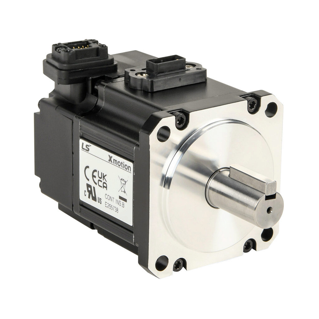 APMC-FBL01AMK-8-AD - LS Electric low inertia DC brushless servo motor, 100W, 3-phase input, 19-bit (524288 ppr) encoder. For use with LS Electric PHOX-03-080NS-AD 3A drive.