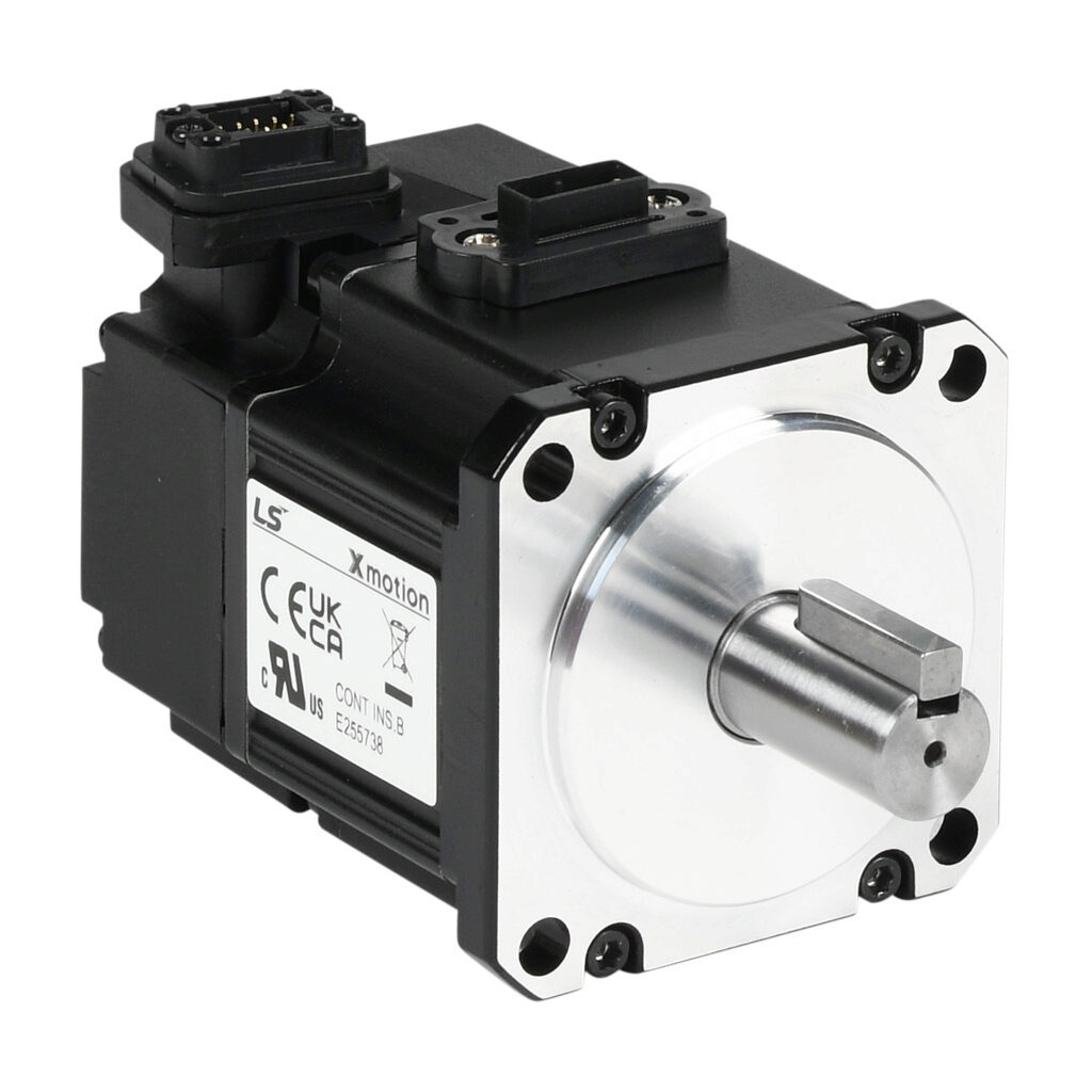 APMC-FBL01AMK-AD - LS Electric low inertia AC brushless servo motor, 100W, 3-phase input, 19-bit (524288 ppr) encoder. For use with LS Electric L7PA004U-AD and iX7NHA004U-AD 400W drives.