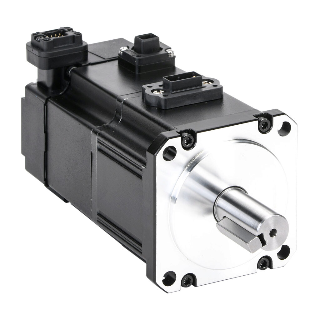 APMC-FBL01AYK2-AD - LS Electric low inertia AC brushless servo motor, 100W, 3-phase input, 17-bit (131072 ppr) encoder, integrated brake. For use with LS Electric L7C L7CA004U-AD 400W drive.