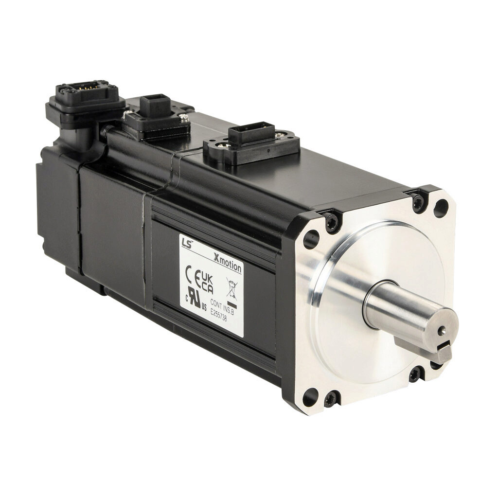 APMC-FBL03AMK2-8-AD - LS Electric low inertia DC brushless servo motor, 300W, 3-phase input, 19-bit (524288 ppr) encoder, integrated brake. For use with LS Electric PHOX-06-080NS-AD 6A drive.