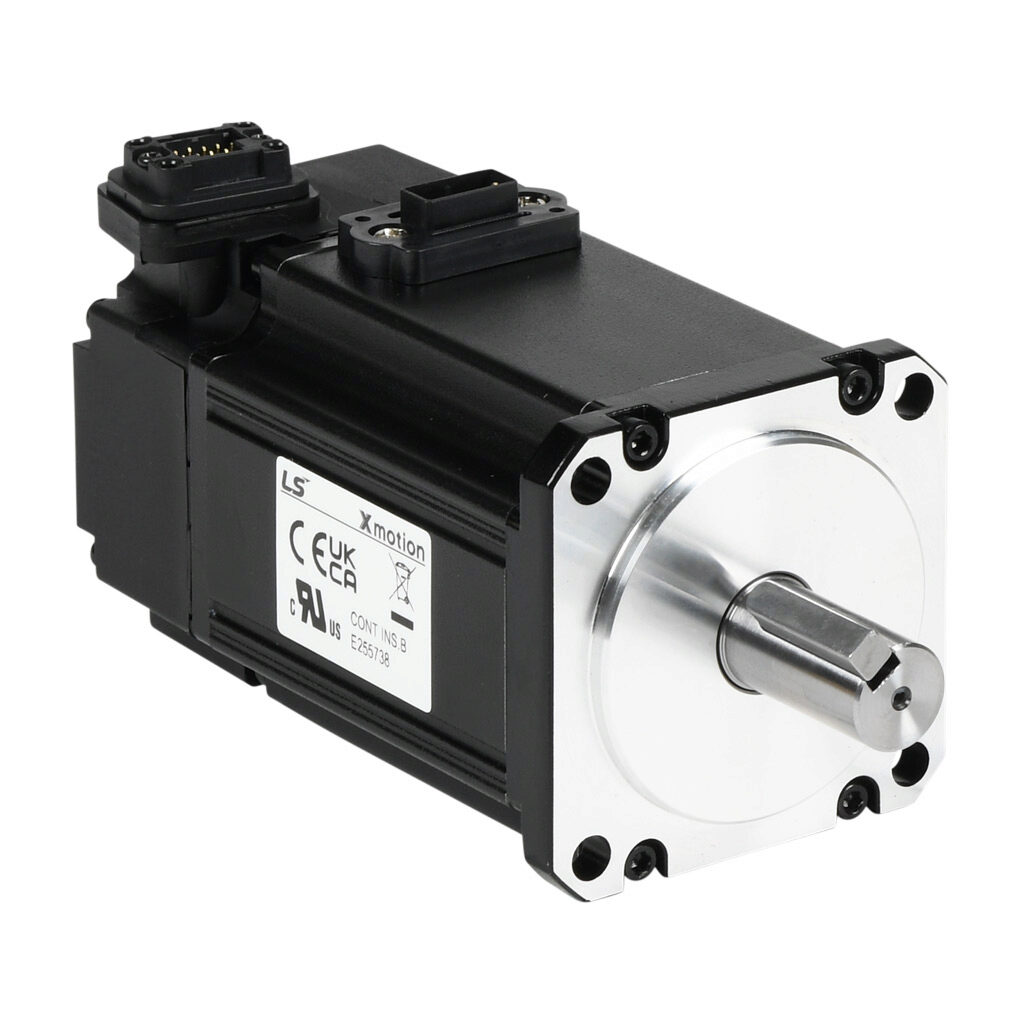 APMC-FBL04AMK-AD - LS Electric low inertia AC brushless servo motor, 400W, 3-phase input, 19-bit (524288 ppr) encoder. For use with LS Electric L7PA004U-AD and iX7NHA004U-AD 400W drives.