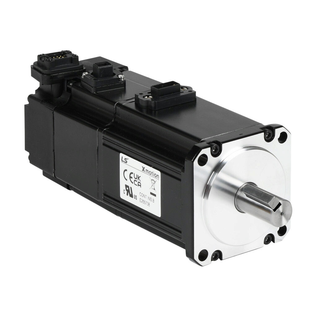 APMC-FBL04AMK2-AD - LS Electric low inertia AC brushless servo motor, 400W, 3-phase input, 19-bit (524288 ppr) encoder, integrated brake. For use with LS Electric L7PA004U-AD and iX7NHA004U-AD 400W drives.