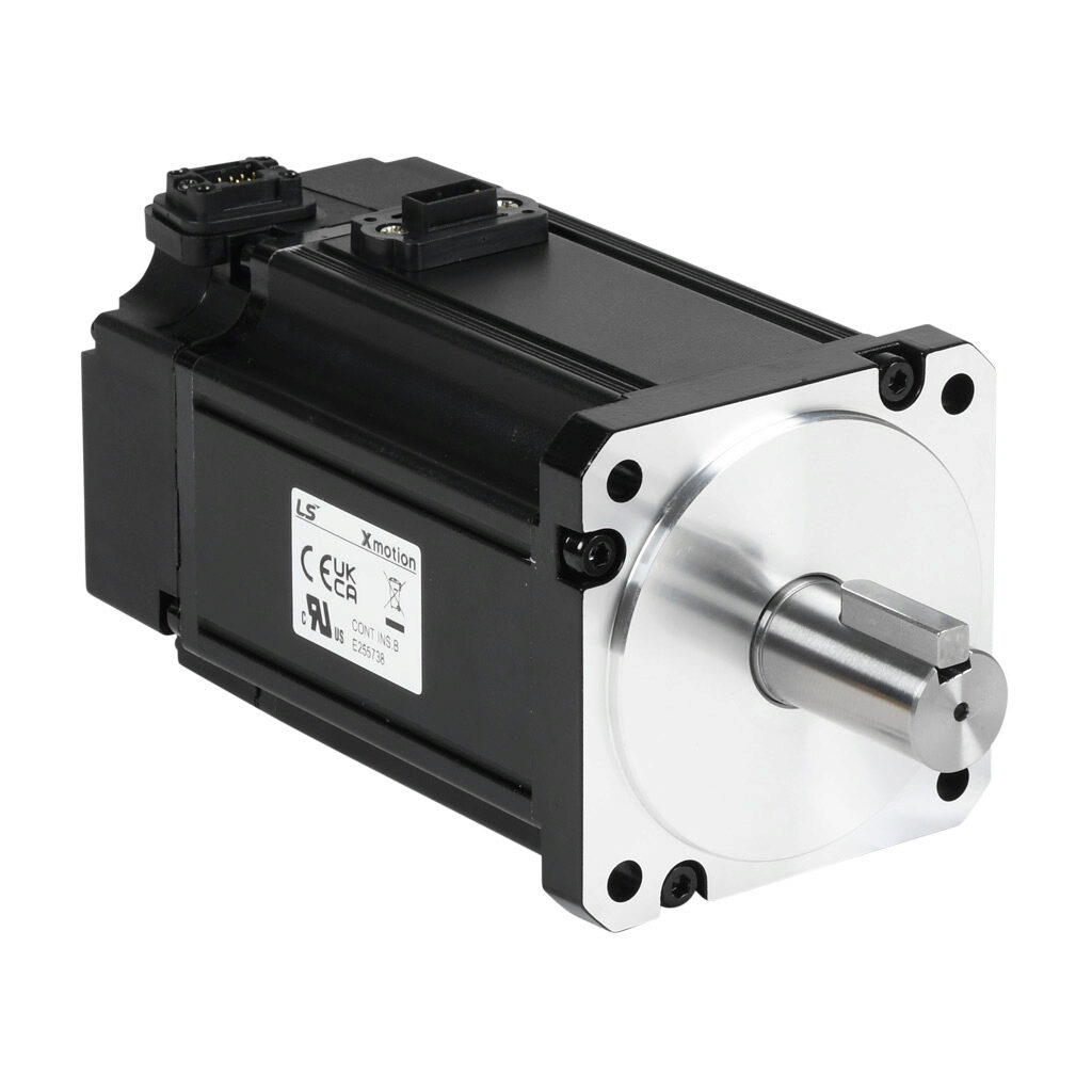 APMC-FCL08AMK-AD - LS Electric low inertia AC brushless servo motor, 750W, 3-phase input, 19-bit (524288 ppr) encoder. For use with LS Electric L7PA010U-AD 1 kW drive and iX7NHA008U-AD 750W drives.