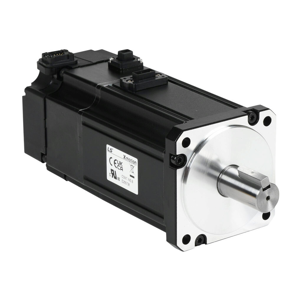 APMC-FCL08AMK2-AD - LS Electric low inertia AC brushless servo motor, 750W, 3-phase input, 19-bit (524288 ppr) encoder, integrated brake. For use with LS Electric L7PA010U-AD 1 kW drive and iX7NHA008U-AD 750W drives.