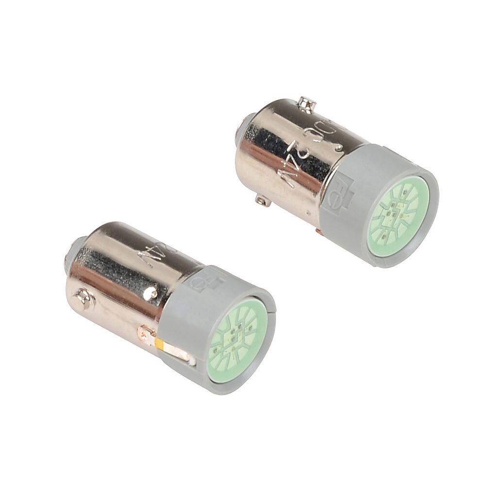 APX510-24G - Fuji Electric bulb, LED, replacement, 24 VAC/VDC, BA9s/13 bayonet, green, 12 mA AC, 11 mA DC, 0.8W. Package of 2.