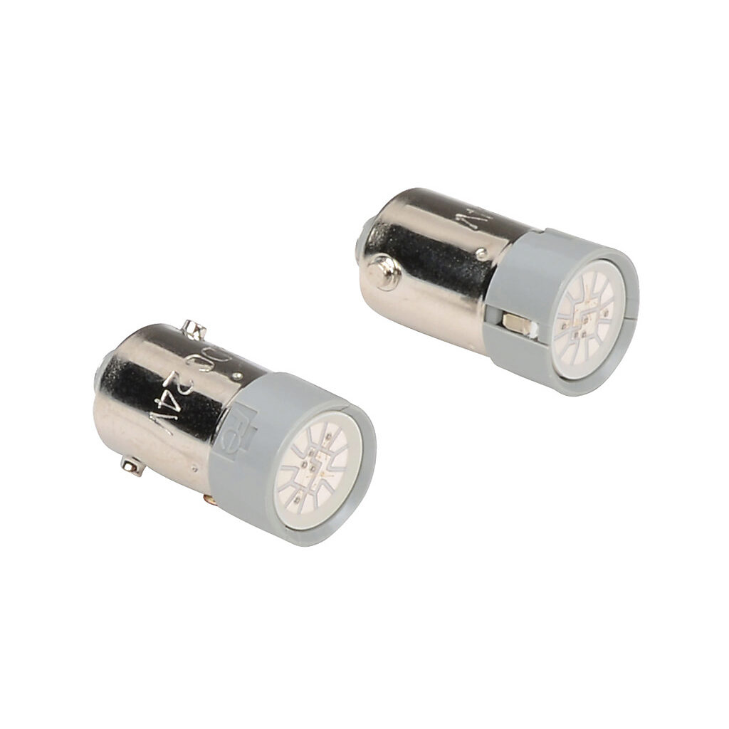 APX510-24S - Fuji Electric bulb, LED, replacement, 24 VAC/VDC, BA9s/13 bayonet, blue, 12 mA AC, 11 mA DC, 0.8W. Package of 2.