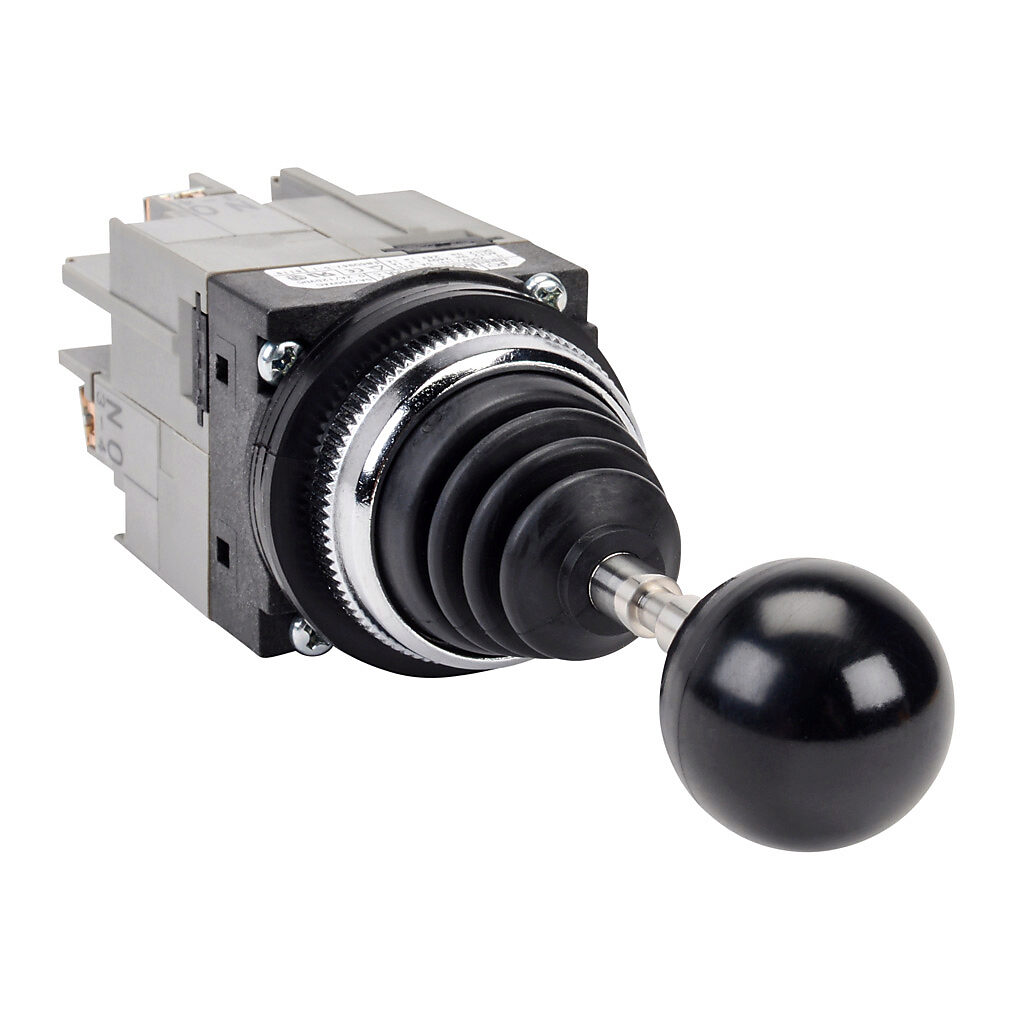 AR30A0N-AAAABZC - Fuji Electric selector switch, IP65, 30mm, 4-position, maintained, (4) N.O. contact(s), plastic base, metal bezel, Operator: black, joystick, 41mm, round, plastic.