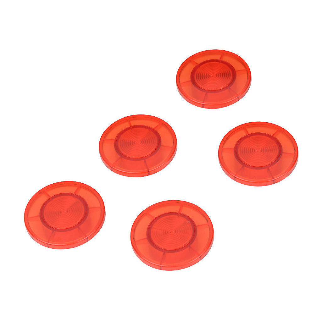 AR9C016-R - Fuji Electric mushroom lens, replacement, red. Package of 5. For use with AR22 series pushbuttons.