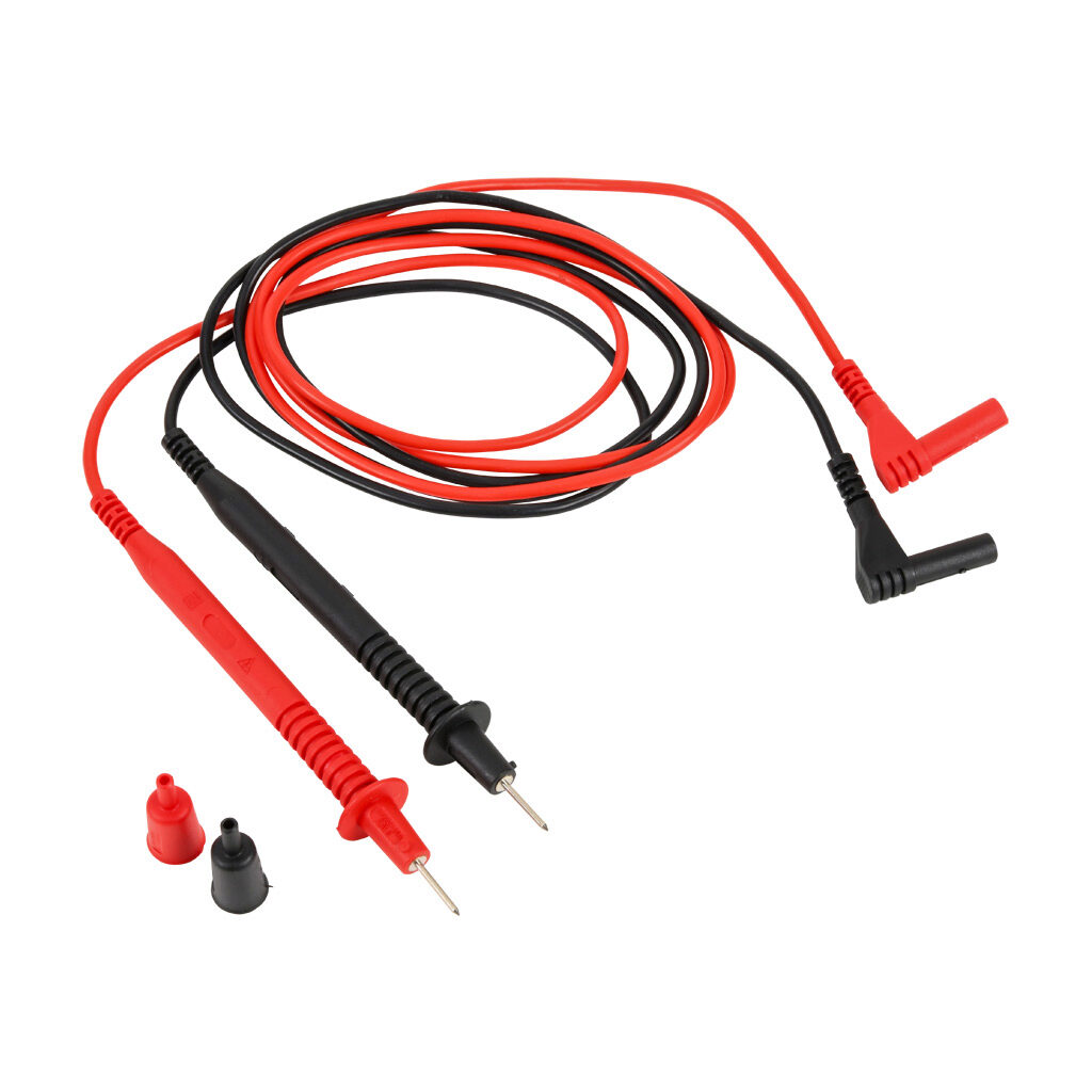 ARD-PRB-FPT - ARDENT test lead set, replacement, CAT IV 600V/CAT lll 1000V, 48in length. For use with all ARDENT multimeters and clamp meters. Fine tip CATIV 600V probe covers included.