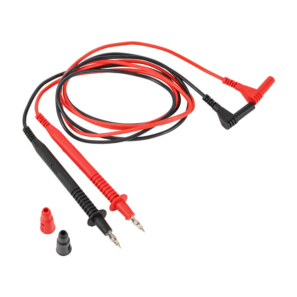 ARD-PRB-STD - ARDENT test lead set, replacement, CAT IV 600V/CAT lll 1000V, 48in length. For use with all ARDENT multimeters and clamp meters. Standard tip CATIV 600V probe covers included.