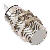 AT1-AN-1A - Micro Detectors inductive proximity sensor, tubular, 30mm diameter x 60mm body, nickel-plated brass housing, NPN, N.O. output, 10mm sensing distance, flush, 300 Hz switching frequency, IP67, pigtail.
