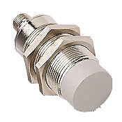AT1-AP-4H - Micro Detectors inductive proximity sensor, tubular, 30mm diameter x 60mm body, nickel-plated brass housing, PNP, N.O. output, 20mm sensing distance, non-flush, 150 Hz switching frequency, IP67, 4-pin M12 quick-disconnect.