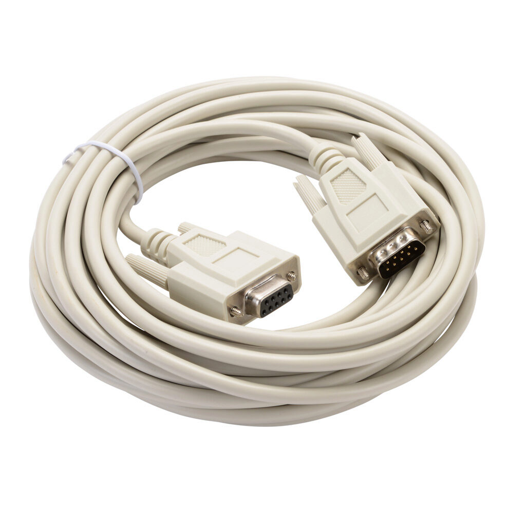 ATM-CBL-25 - AutomationDirect communication cable, 9-pin male D-sub to 9-pin female D-sub, 25ft cable length. For use with Atlas touch screen and a PC.