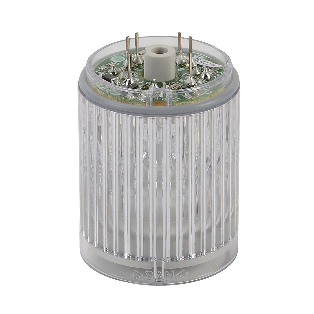B72100192-3F1 - Patlite LED light element, 30mm diameter, green, permanent light function, 24 VAC/VDC, clear lens. For use with MP and MPS series signal towers.