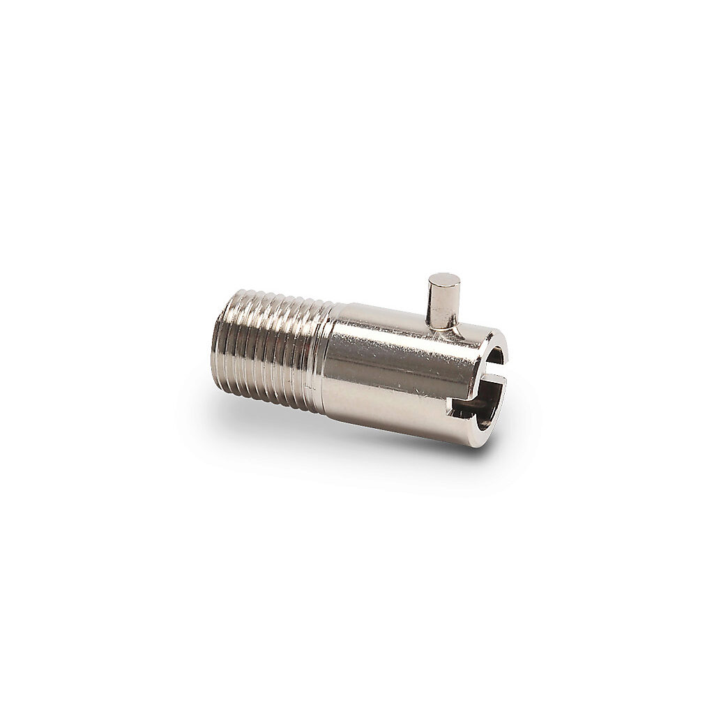 BA-100 - ProSense bayonet adapter, 1in bayonet length, 7/16in bayonet outside diameter, 9/32in bayonet inside diameter, 1/8in male NPT process connection. For use with adjustable immersion sensors.