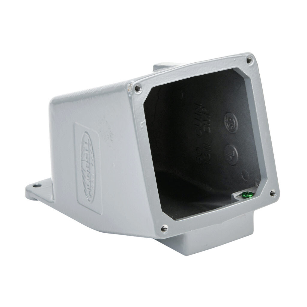 BB601WA - Bryant dead end back box, (1) 1-1/4in female NPT conduit entries, cast aluminum housing, gray. For use with Bryant 60A devices. Requires AP60 adapter plate.