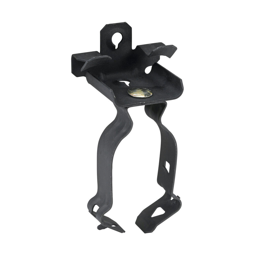 BC18KC1 - Minerallac hammer-on beam clamp conduit hanger assembly, spring clip, bottom mount, 75 lbs, UL Type UL 2239. Package of 100. For use with 1/8 to 1/4in flanges and 1in conduit.