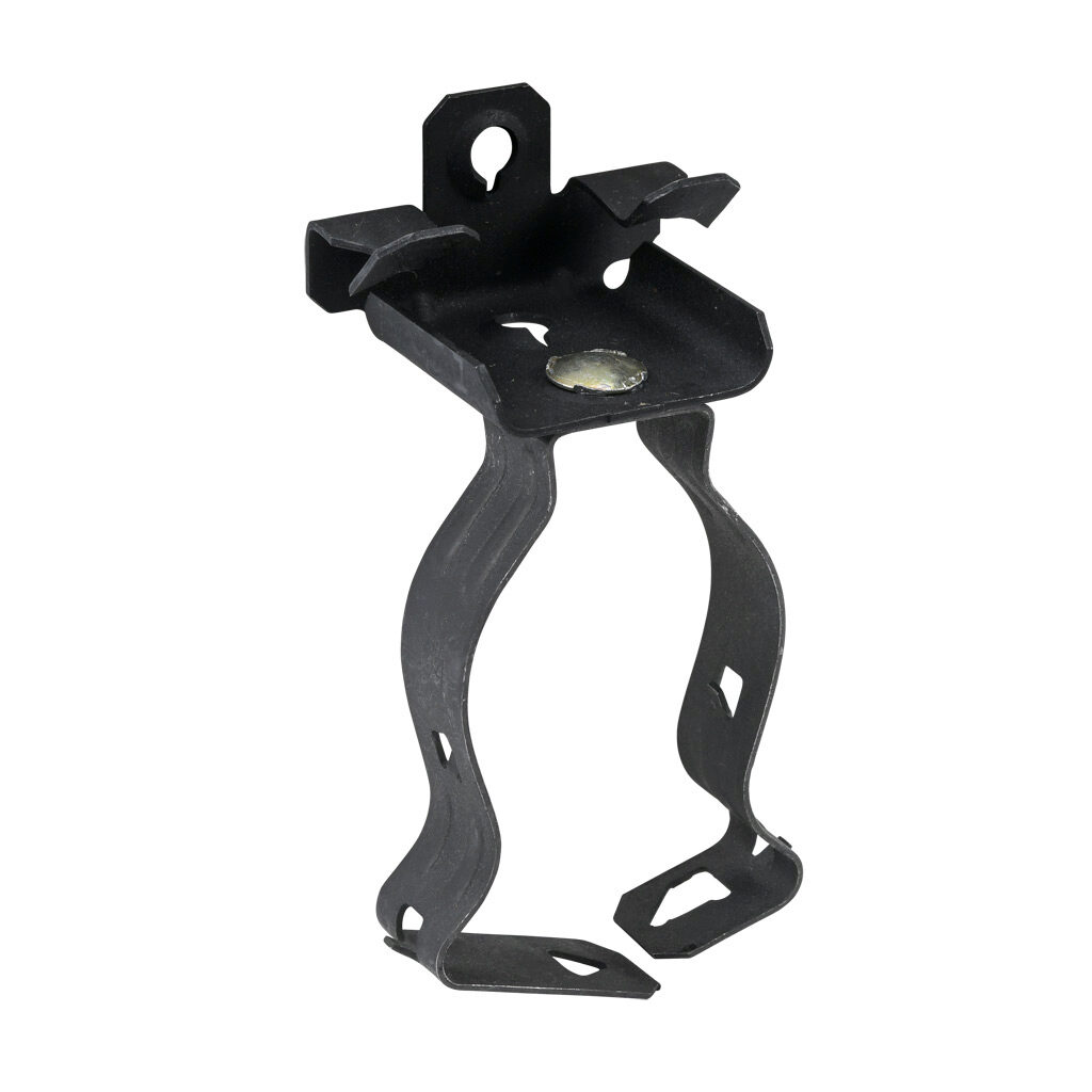 BC18KC114-10 - Minerallac hammer-on beam clamp conduit hanger assembly, spring clip, bottom mount, 75 lbs, UL Type UL 2239. Package of 10. For use with 1/8 to 1/4in flanges and 1-1/4in conduit.