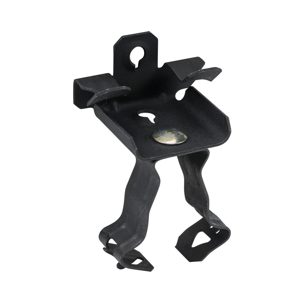 BC18KC38 - Minerallac hammer-on beam clamp conduit hanger assembly, spring clip, bottom mount, 75 lbs, UL Type UL 2239. Package of 100. For use with 1/8 to 1/4in flanges and 3/8in conduit.