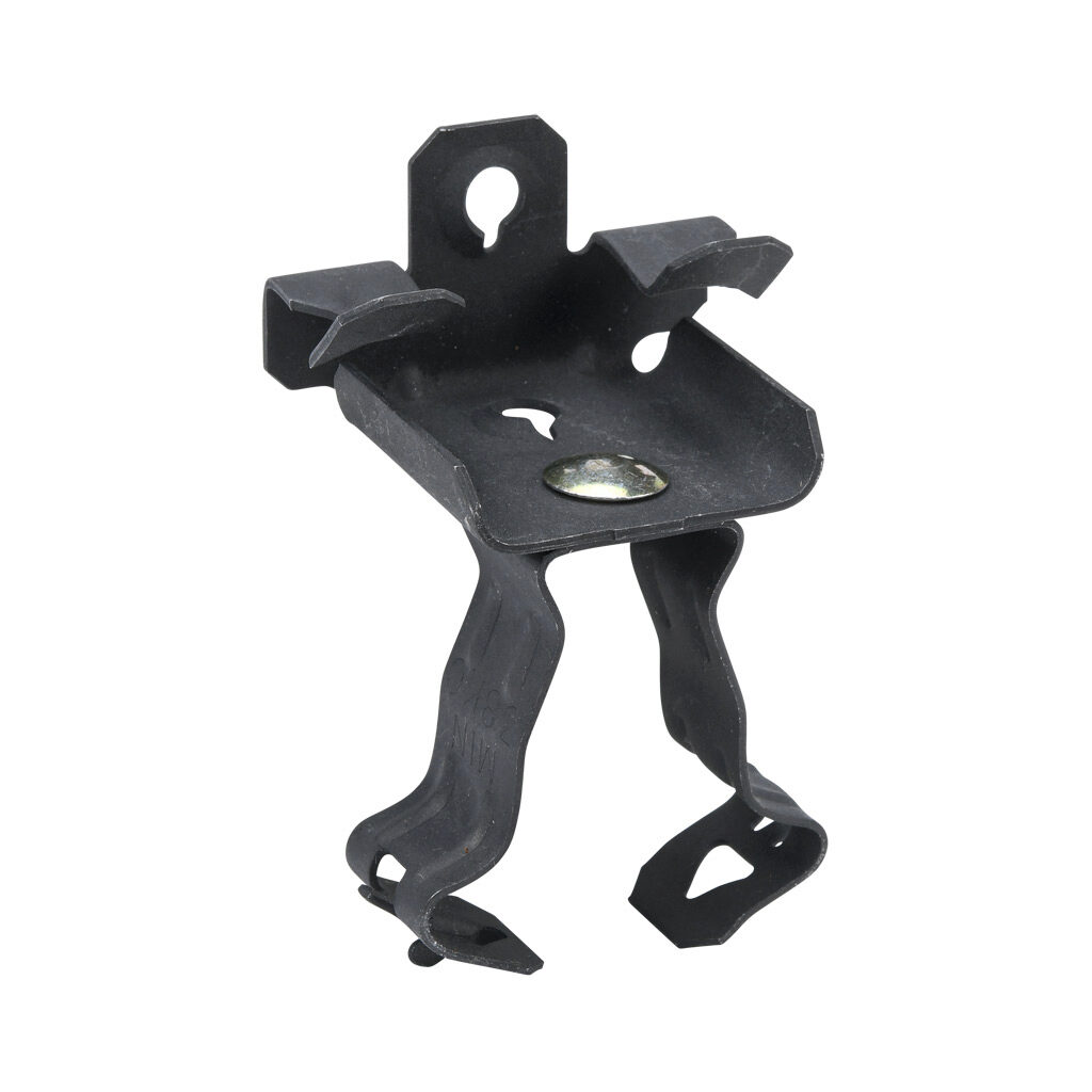 BC18KC38-10 - Minerallac hammer-on beam clamp conduit hanger assembly, spring clip, bottom mount, 75 lbs, UL Type UL 2239. Package of 10. For use with 1/8 to 1/4in flanges and 3/8in conduit.