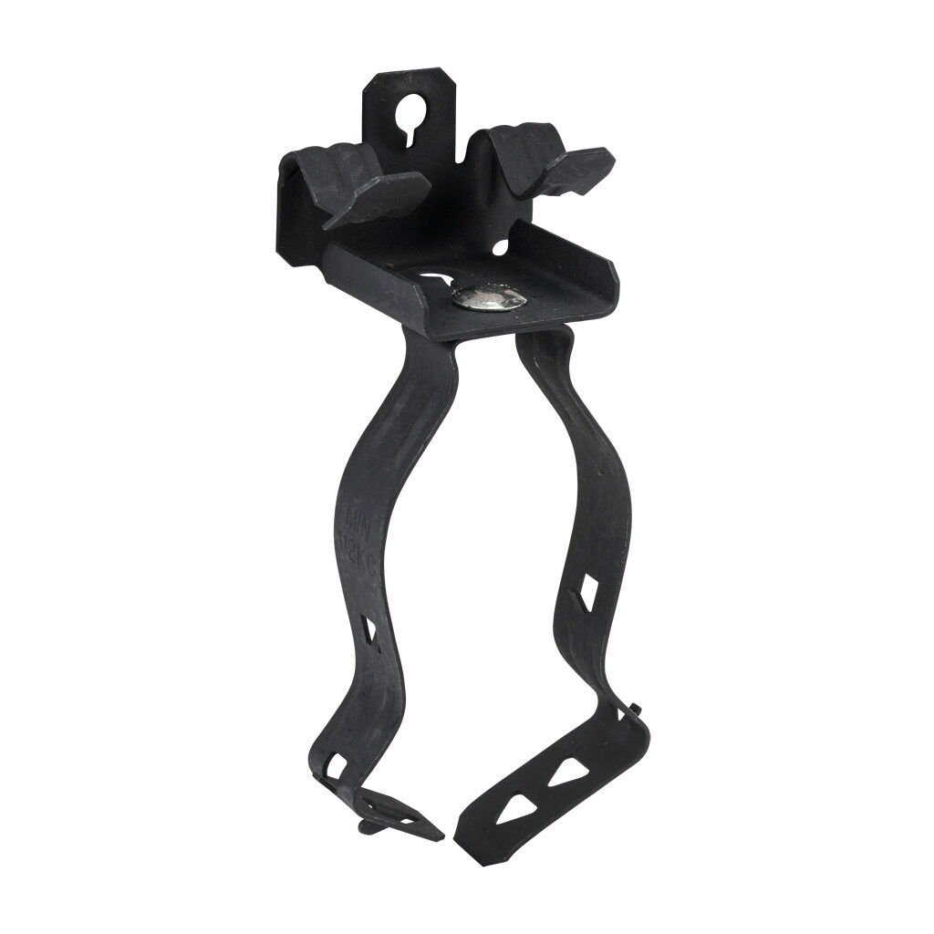 BC516KC112 - Minerallac hammer-on beam clamp conduit hanger assembly, spring clip, bottom mount, 75 lbs, UL Type UL 2239. Package of 100. For use with 5/16 to 1/2in flanges and 1-1/2in conduit.