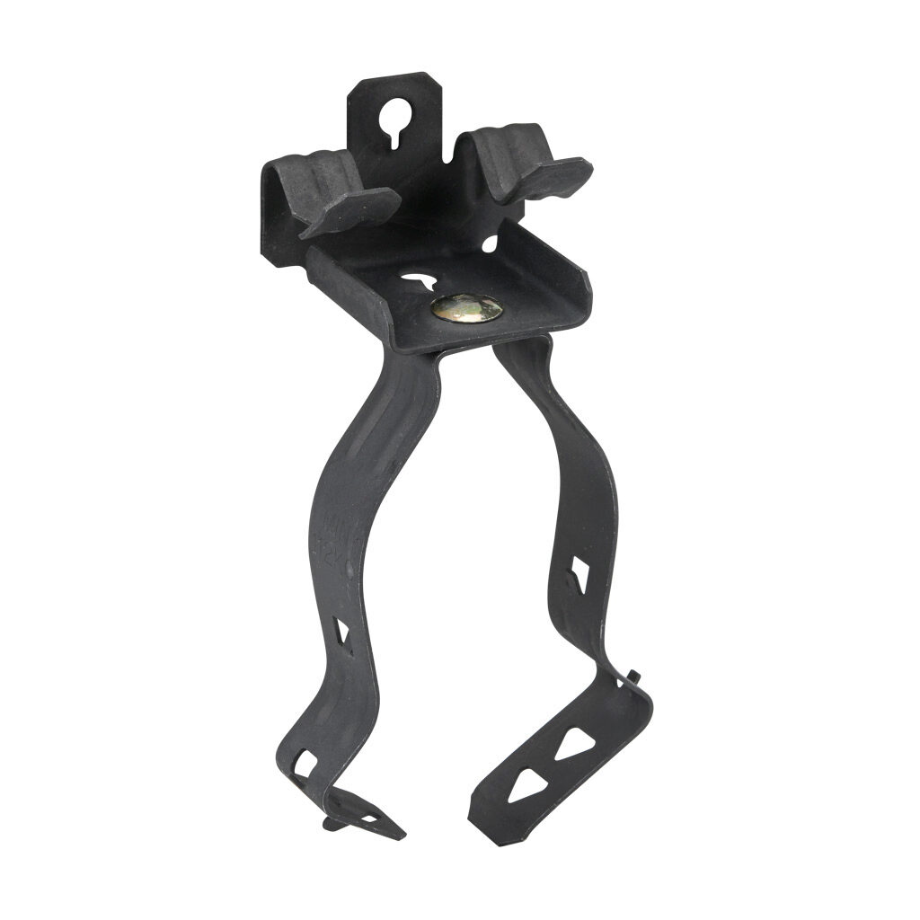 BC516KC112-10 - Minerallac hammer-on beam clamp conduit hanger assembly, spring clip, bottom mount, 75 lbs, UL Type UL 2239. Package of 10. For use with 5/16 to 1/2in flanges and 1-1/2in conduit.